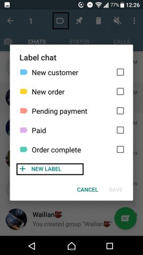 Cara Menggunakan Label di Aplikasi Bisnis Whatsapp untuk Mengelola Pelanggan 5