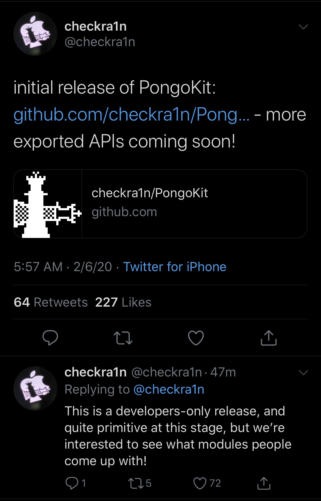 Tim Checkra1n meluncurkan PongoKit untuk perangkat iOS yang rentan terhadap checkm8 3