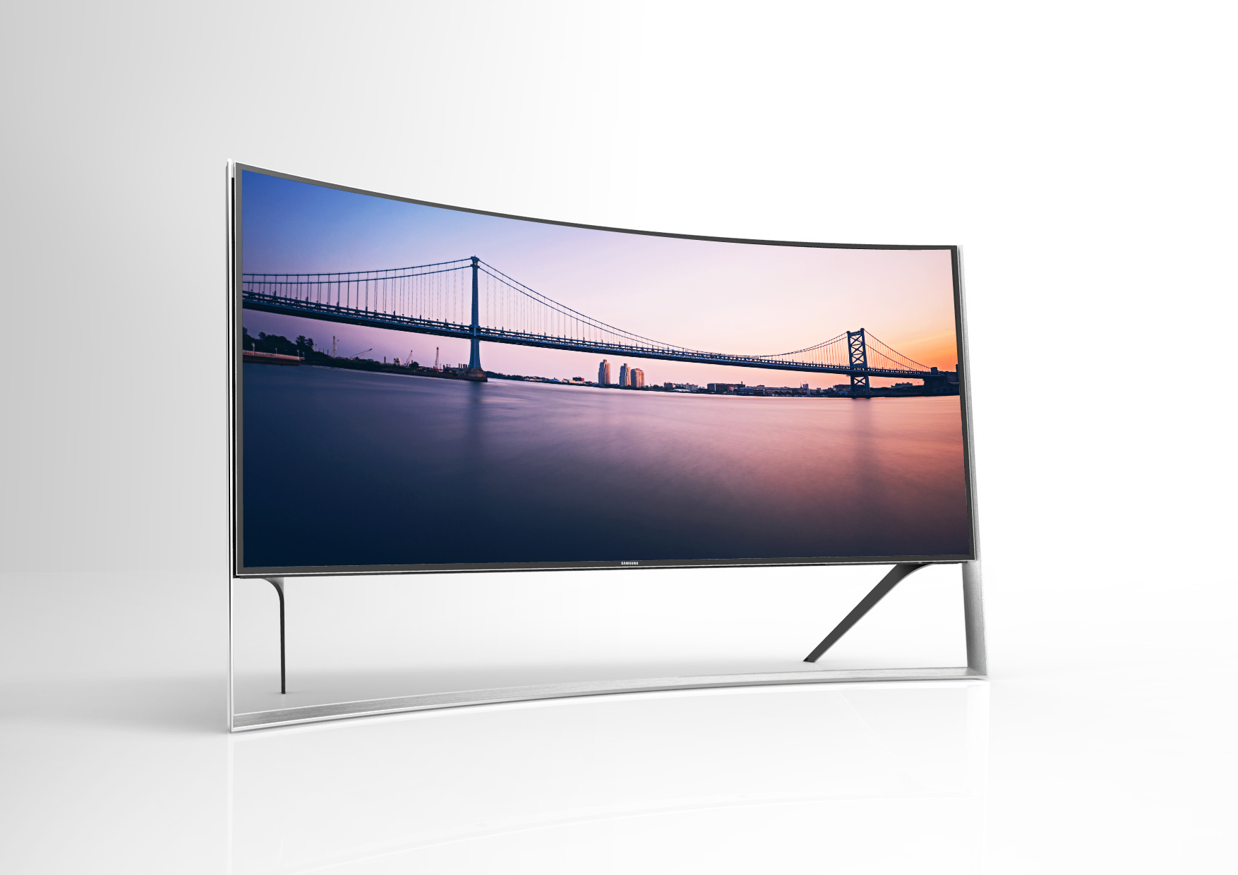 Samsung meluncurkan TV UHD terbaru yang bisa ditekuk 105in