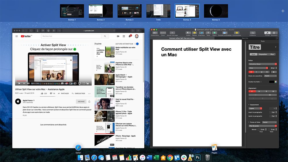 mac split view fini Komentar utiliser Split View avec un Mac