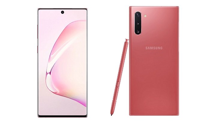 Samsung Galaxy Note10 Pink ditampilkan