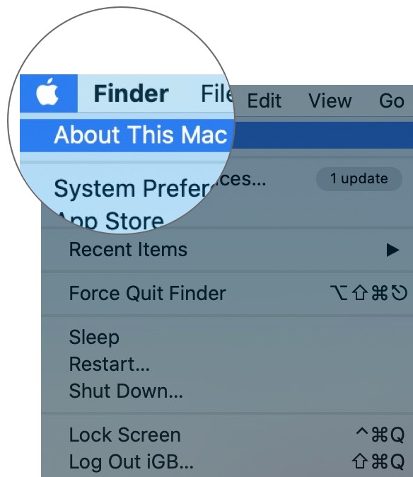 Klik Apple Logo dan Pilih Tentang Mac Ini