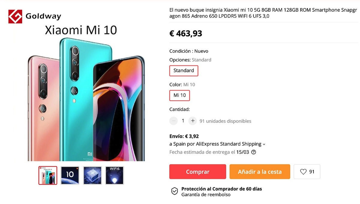 Harga resmi Xiaomi Mi 10 dari toko online di Cina "width =" 1200 "height =" 681
