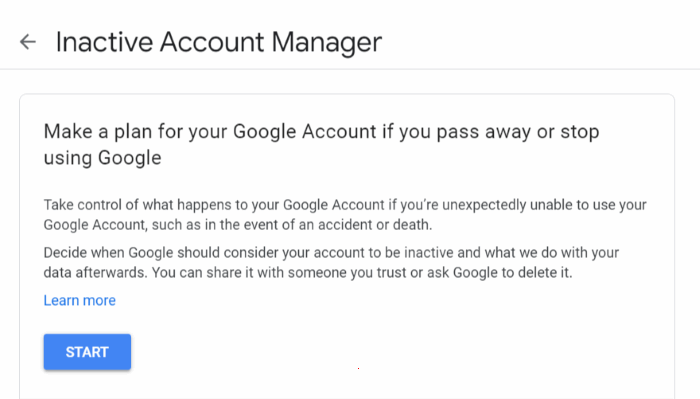 akun Google delete manager tidak aktif