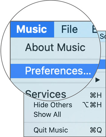Pilih Preferensi dalam Aplikasi Musik di macOS Catalina