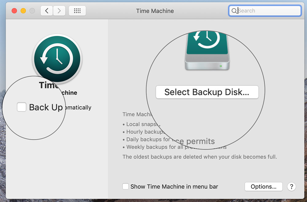 Buat Cadangan Menggunakan Mesin Waktu di Mac