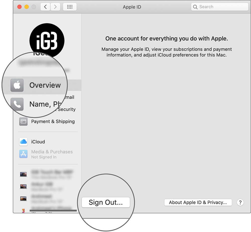 Keluar dari Apple ID di Mac