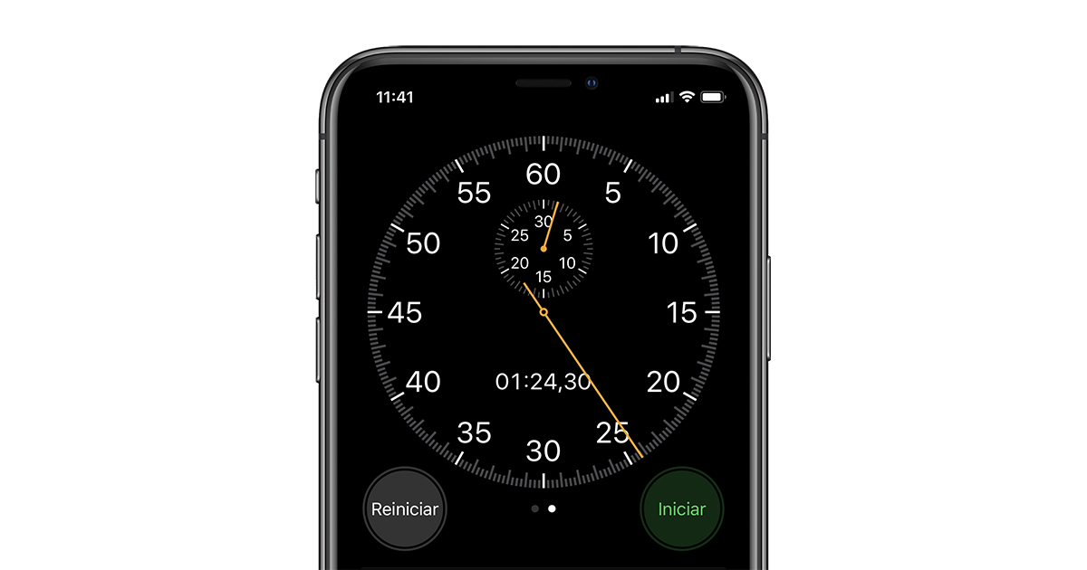 cronómetro iOS iPhone