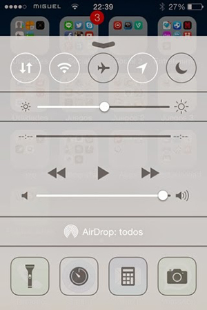 Máy phát điện AirDrop iOS 7 - Trung tâm điều khiển