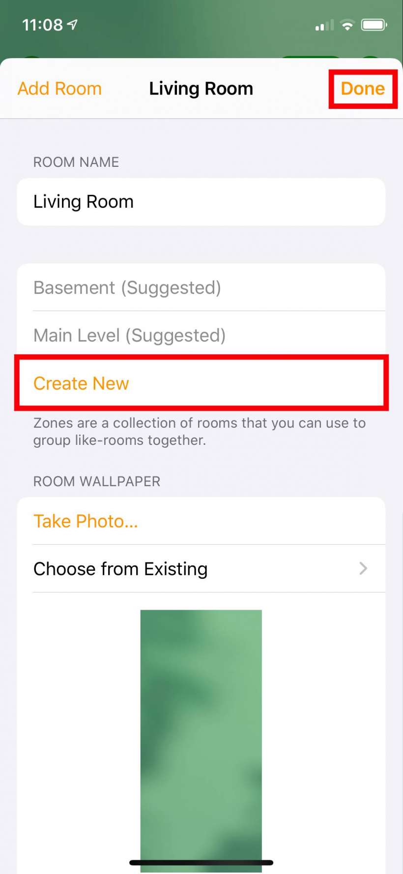 Cara membuat kamar dan zona di aplikasi Rumah untuk iPhone dan iPad.