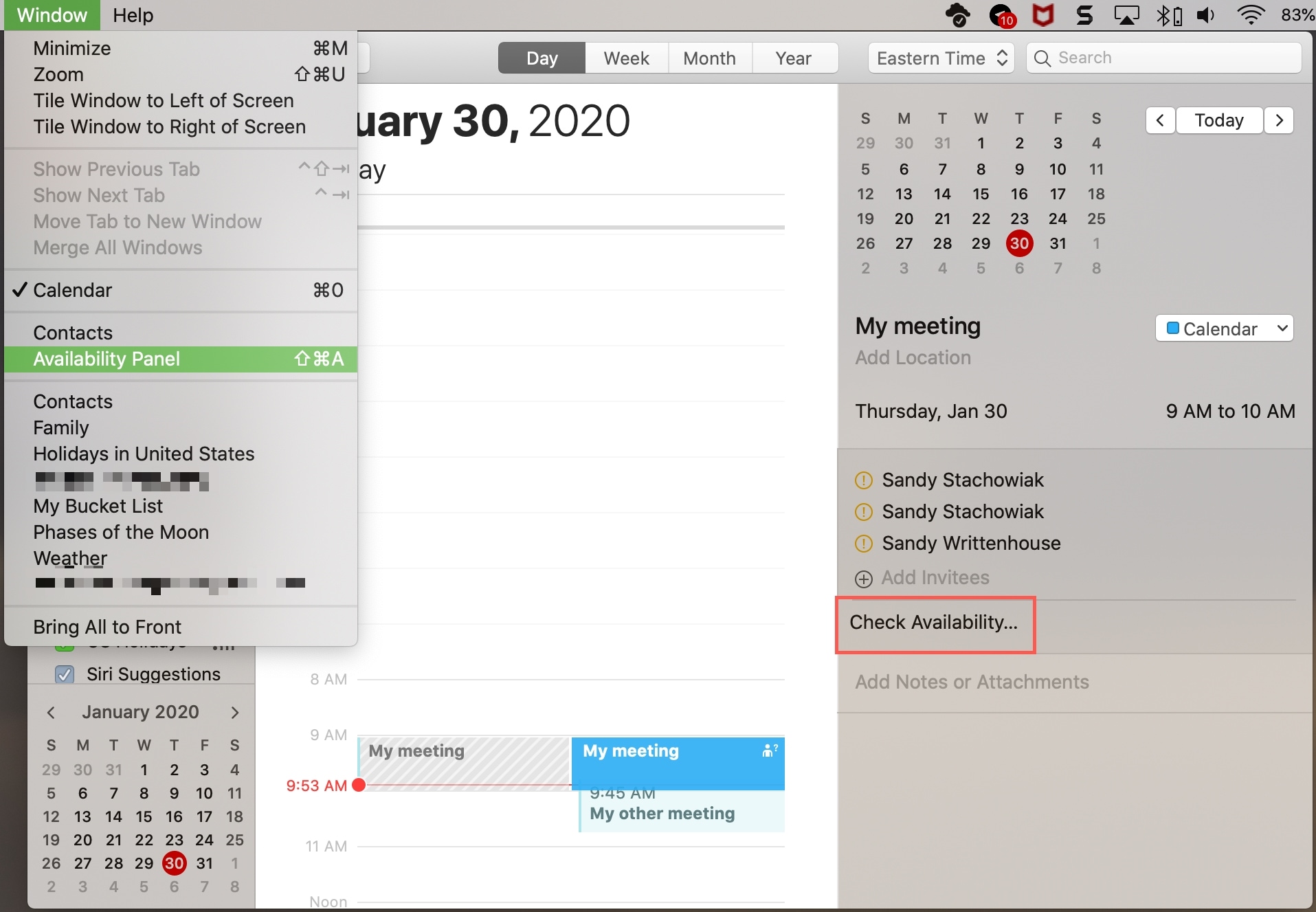 Periksa Ketersediaan Kalender Mac