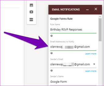 Dapatkan Respons Formulir Google di Email 11