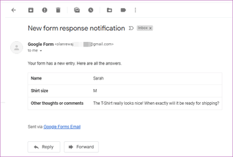 Dapatkan Respons Formulir Google di Email 17
