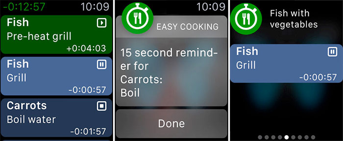 Timer memasak mudah Apple Watch Tangkapan Layar Aplikasi