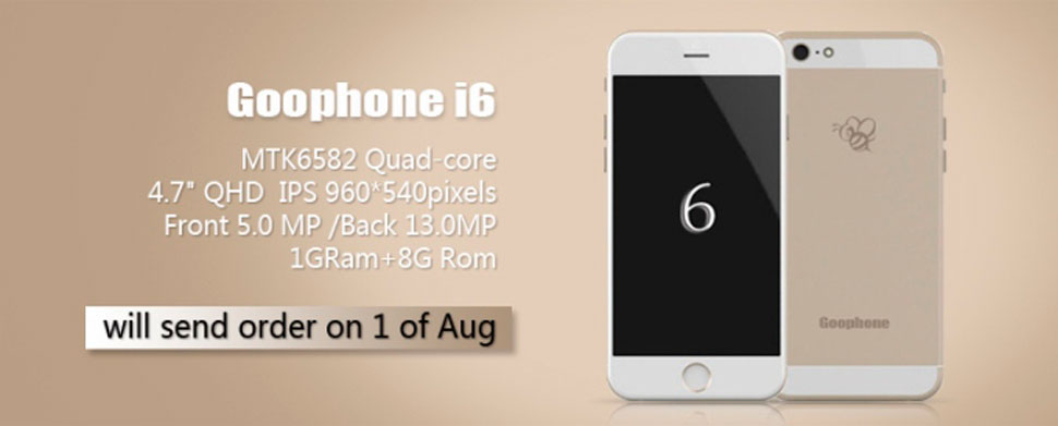 Goophone i6, tiruan pertama iPhone 6 dengan tanggal rilis: 1 Agustus 4