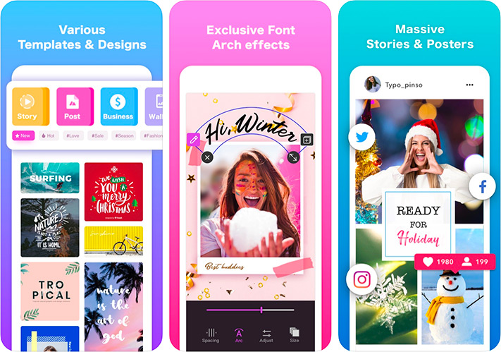 Pinso Wallpaper dan Poster Maker Screenshot Aplikasi iPhone dan iPad