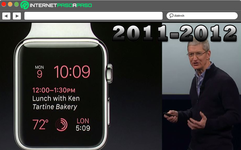 2011 dan 2012 - Perusahaan bertanggung jawab atas Tim Cook dan mempersembahkan Apple Watch