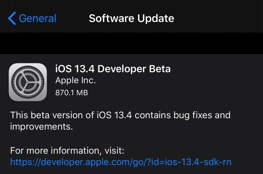 Apple Rilis iOS 13.4 Developer Beta, Inilah Yang Berubah