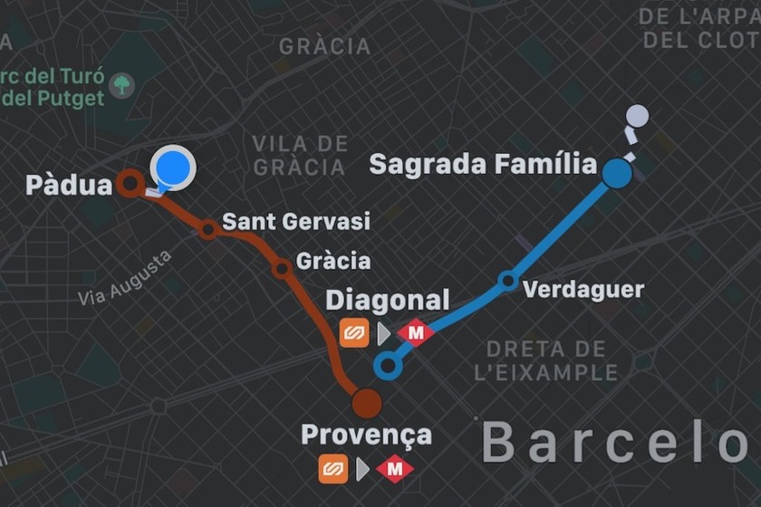 Transportasi umum Barcelona sudah terintegrasi Apple Peta