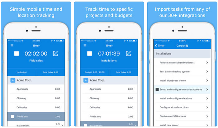 Cuplikan Layar Hubstaff Time Tracker Aplikasi iPhone dan iPad