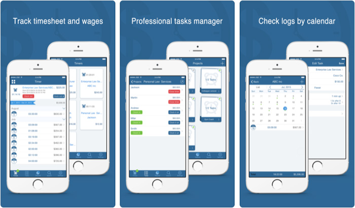 Cuplikan Layar Aplikasi iPhone dan iPad Worktime Tracker