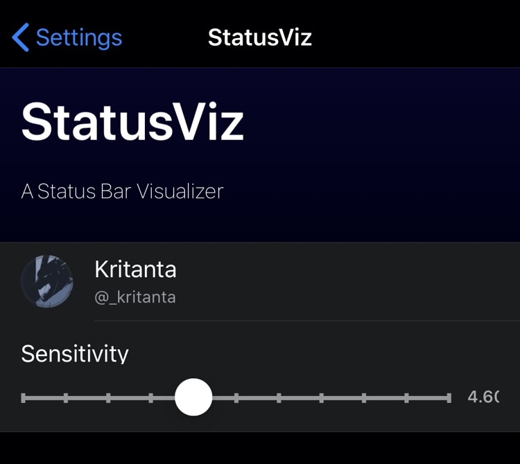 Nhận trình xem âm thanh độc đáo trong thanh trạng thái với StatusViz 3