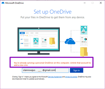 Tambahkan Beberapa Akun Satu Drive Windows 10 10
