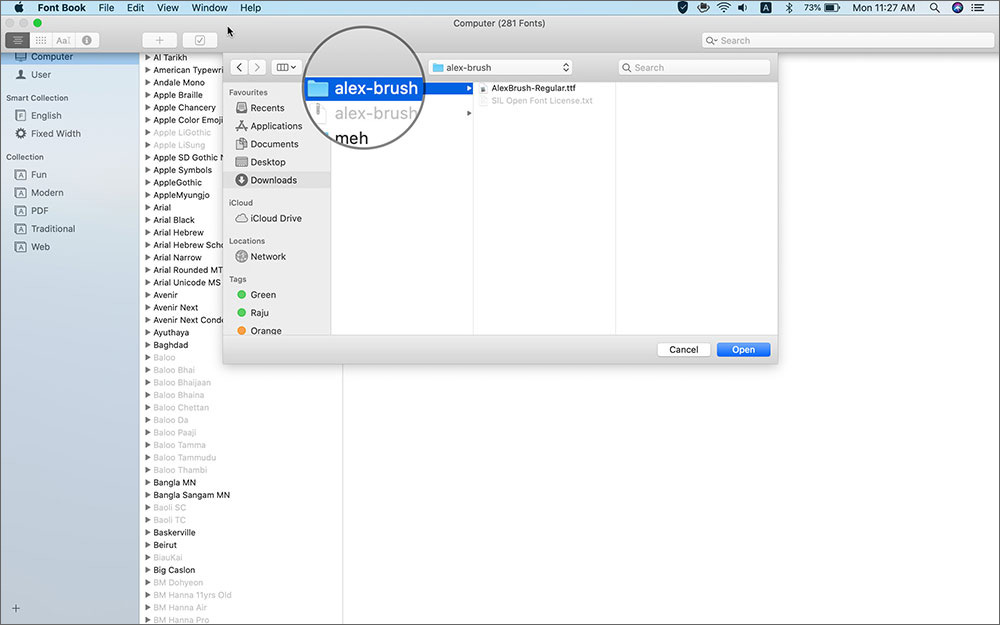 كيفية تثبيت وتعطيل وحذف الخطوط على جهاز Mac 1 الخاص بك