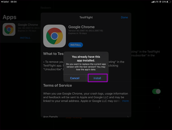 Chrome Beta Iphone Ipad Instal Pembaruan 5