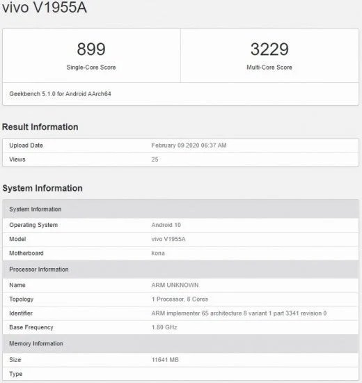 iQOO 3 5G dengan RAM 12GB dan Snapdragon 865 terlihat di GeekBench 1