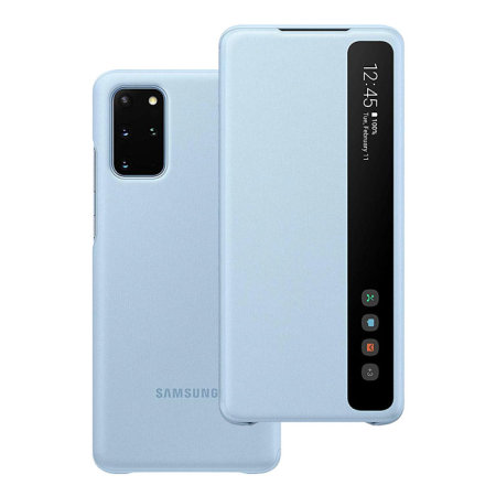 Samsung resmi Galaxy S20 Plus Clear View Cover Case - Langit Biru