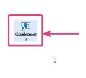 Windows Shutdown shortcut di desktop