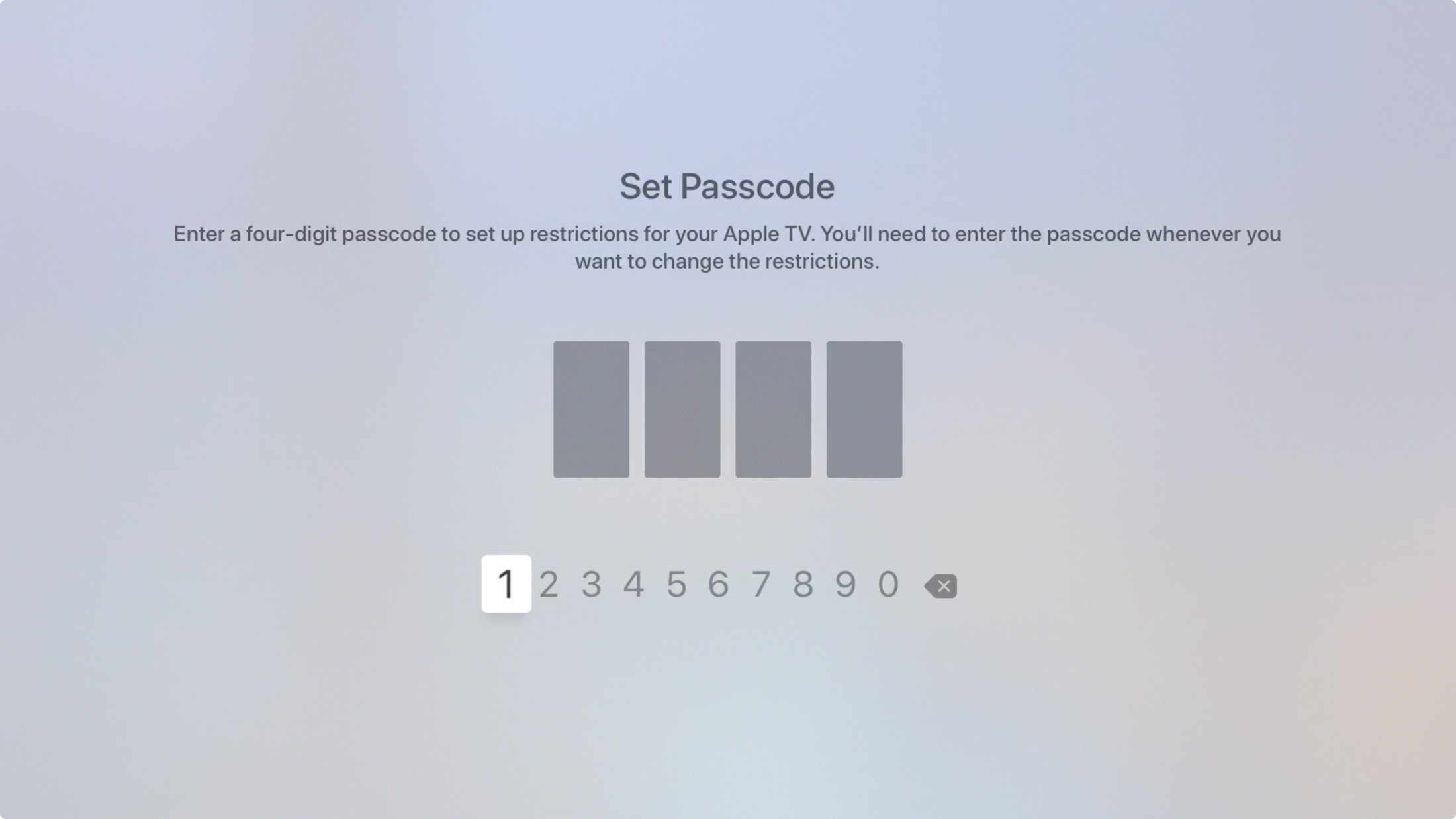 Apple Kode akses TV terbatas