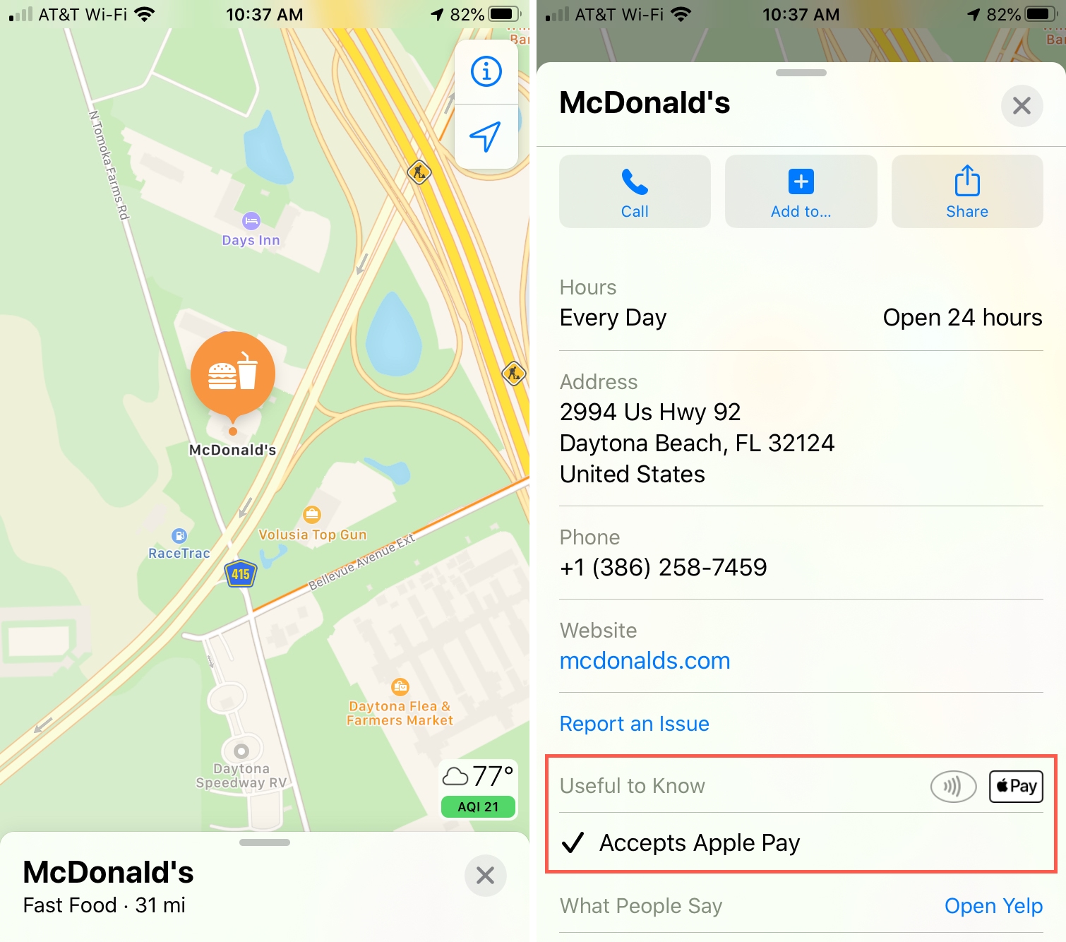 Prijať mapu Apple Pay iPhone