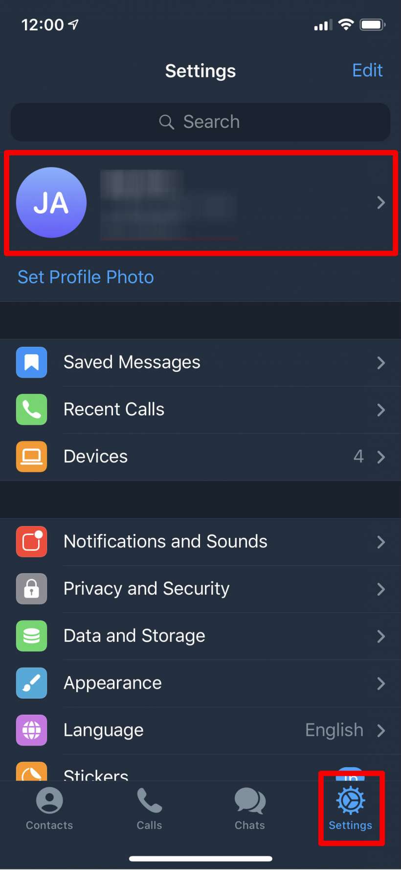 Как изменить свой номер телефона в Telegram на iPhone и iPad.