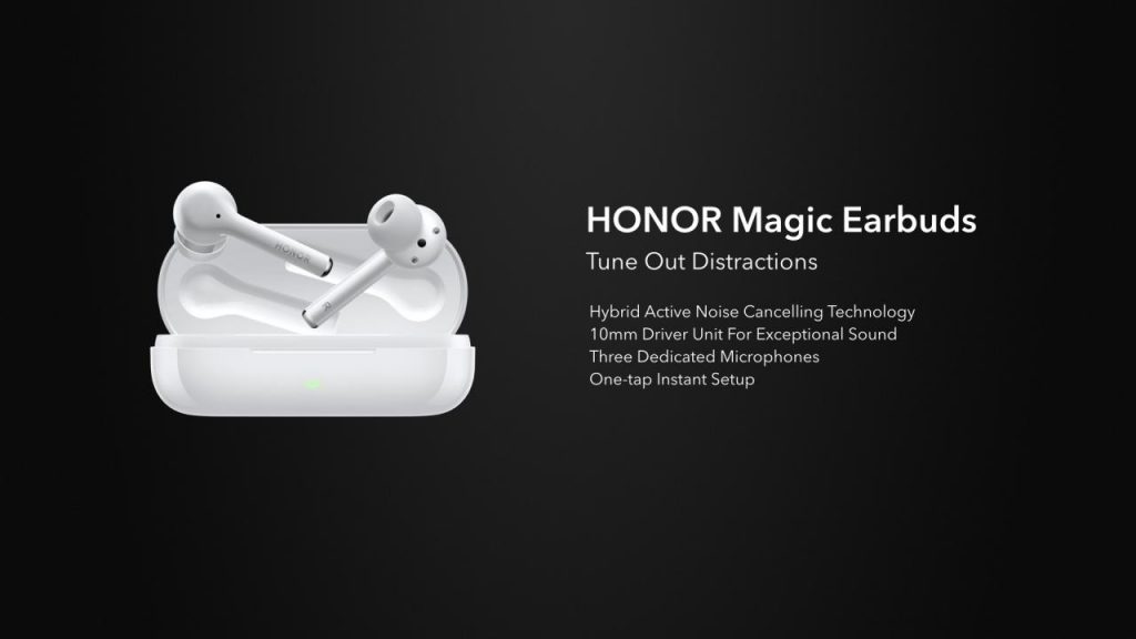 Honor memperkenalkan Honor Magic Earbuds dengan pembatalan derau aktif hibrid 1