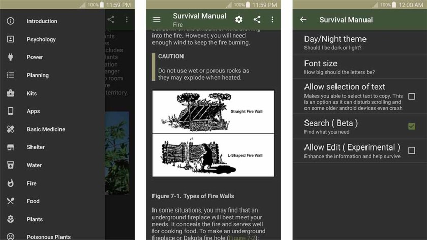 Manual Kelangsungan Hidup Offline - aplikasi alam terbaik