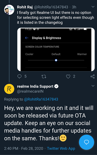Realme X Realme UI (Android 10) pembaruan tidak membawa fitur Efek Layar, OTA masa depan untuk menambahkannya 2