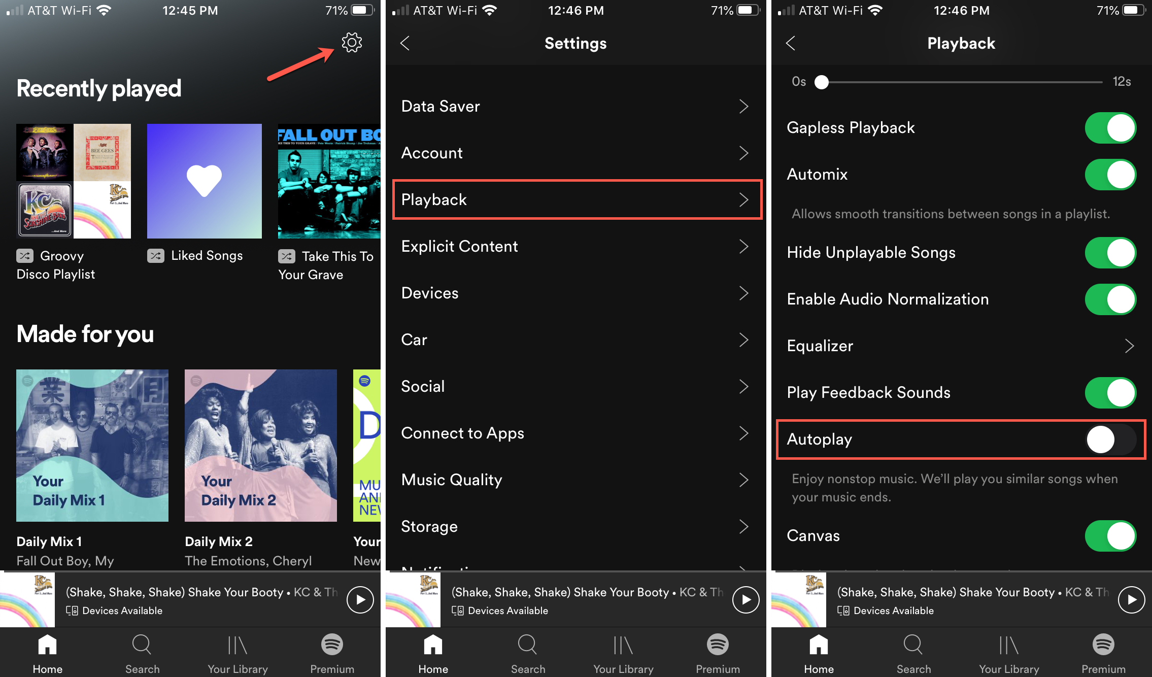 Hentikan Spotify Autoplay iPhone