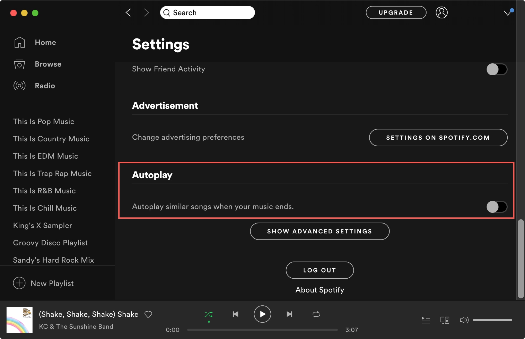 Hentikan Spotify Autoplay Mac