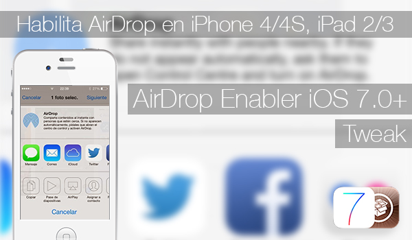 AirDrop Enabler iOS 7 - настройка