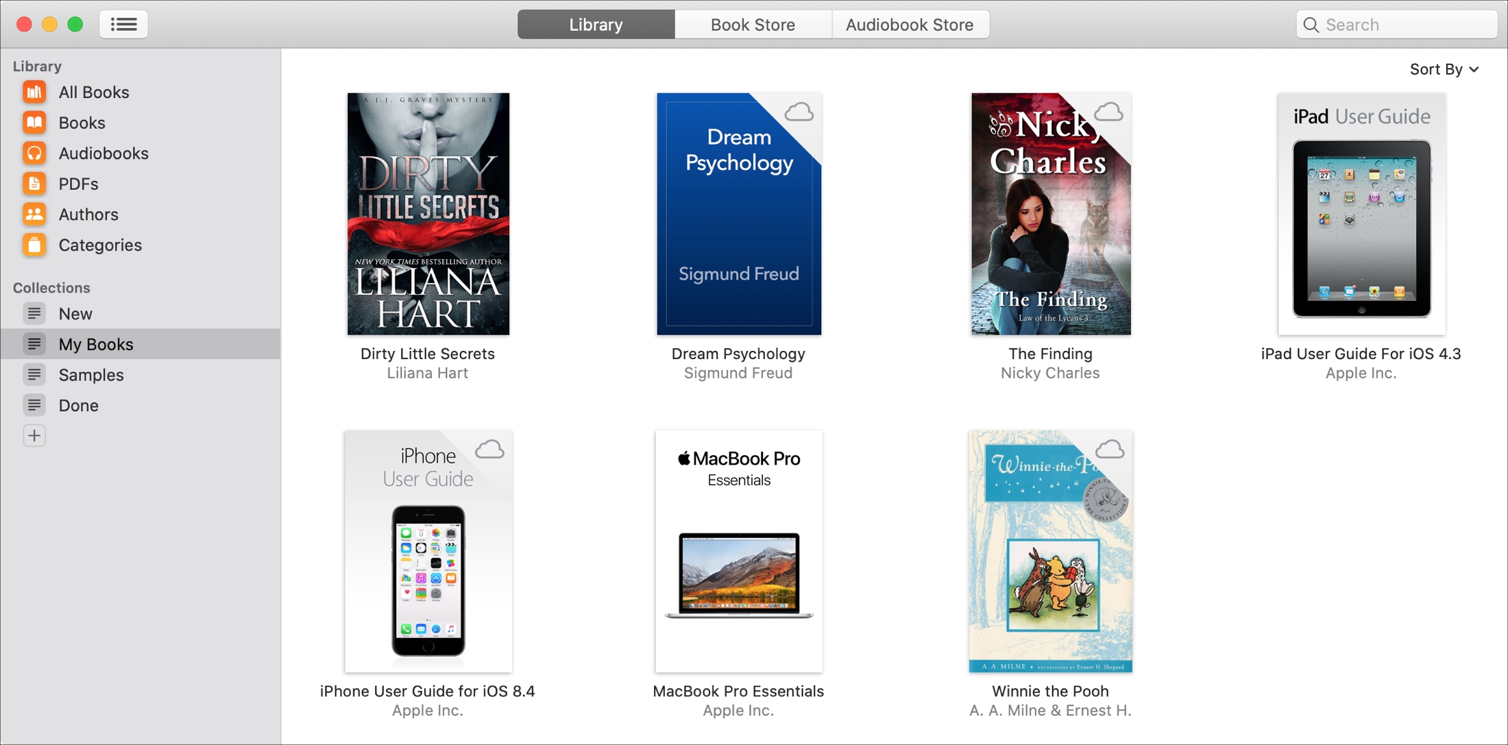 Apple        Книжная библиотека на Mac Мои книги