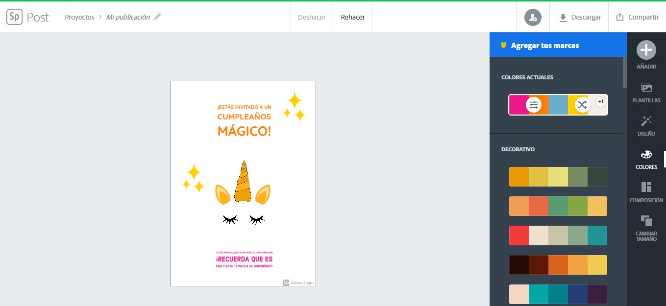Buat kartu ucapan ulang tahun untuk anak daring dengan Adobe Spark