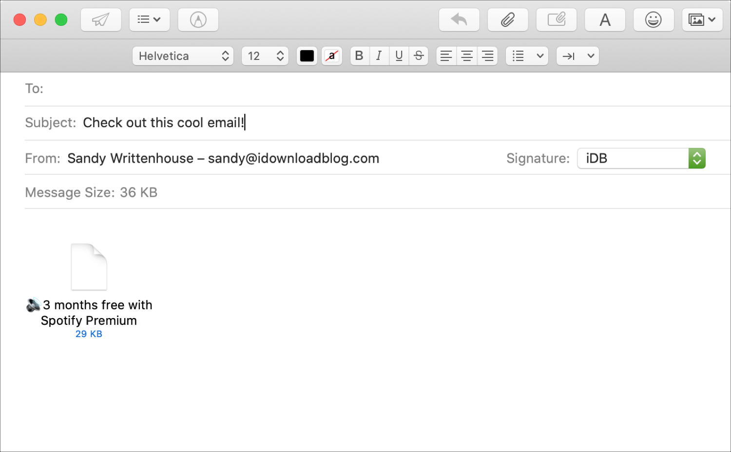 Email dengan Mac Lampiran Email