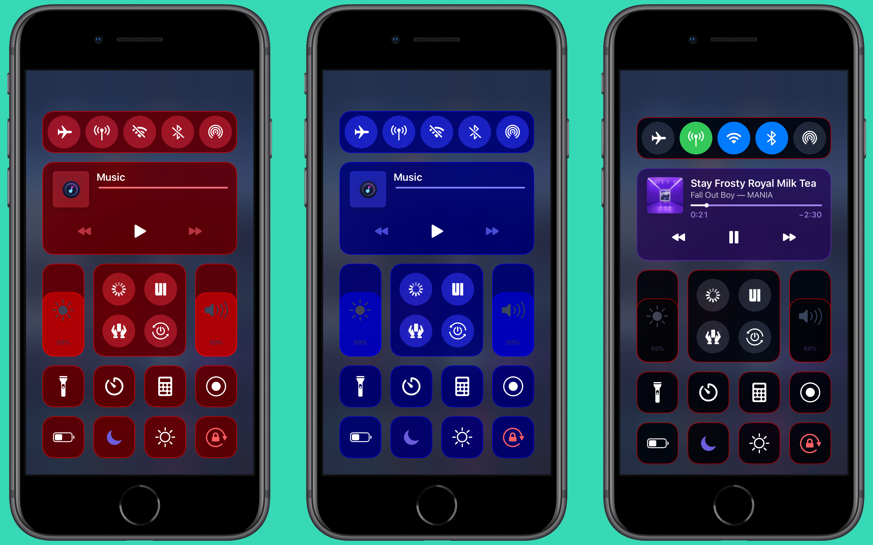 ColorMeCC memungkinkan Anda mewarnai Pusat Kontrol iOS secara gratis 2