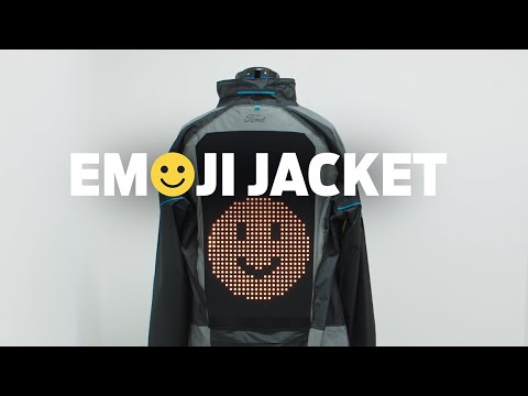 Desain Ford Jaket Sepeda Yang Dapat Menampilkan Emoji Di Bagian Belakang