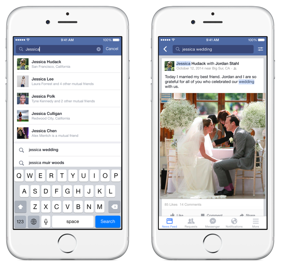 Facebook untuk iPhone mesin pencari diperbarui dan ditingkatkan 3