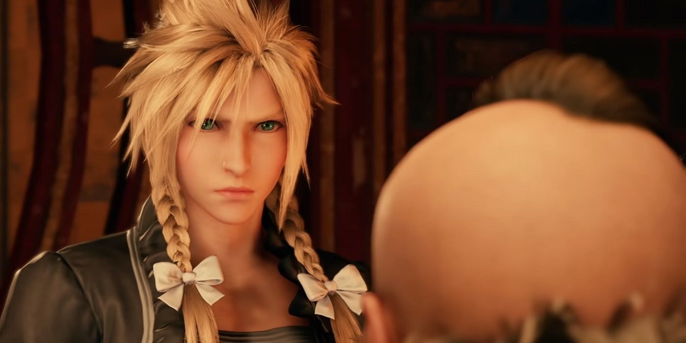Final Fantasy 7 Remake Image Membandingkan Cross-Dressing Scene ke Original
