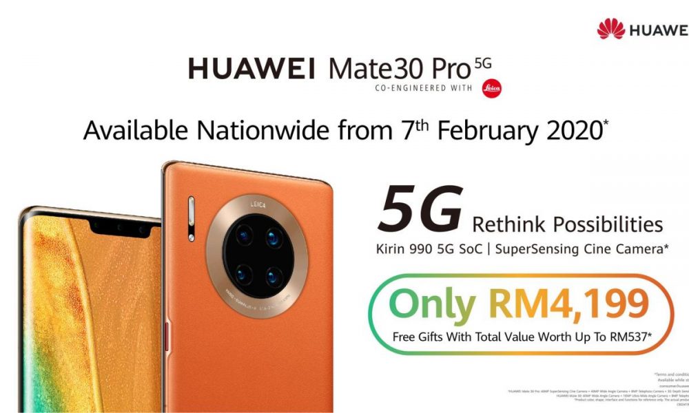 Huawei Mate 30 Pro diluncurkan di Malaysia, penjualan dimulai pada 7 Februari