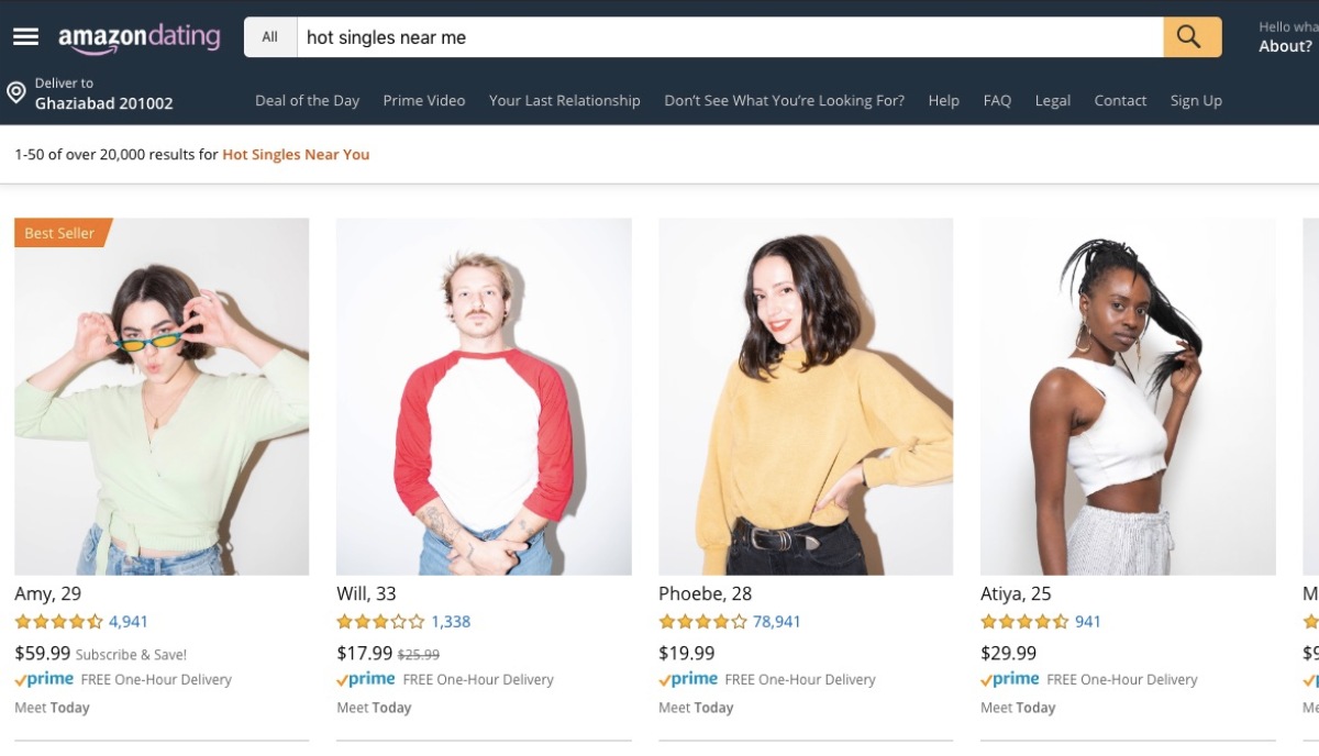 Ini palsu Amazon Situs Kencan Adalah Orang-Orang Yang 'Menjual' Dengan Harga Dan Ulasan